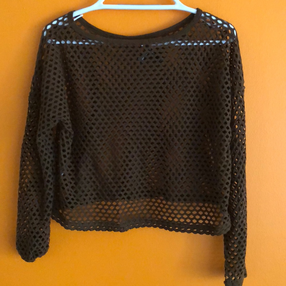 Green fishnet shirt